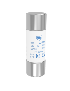 Fuse 800VAC 22x65mm for protection of SPD with Iimp up to 8kA 10/350µs and In up to 30kA 8/20µs