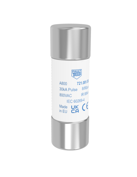 Fuse 800VAC 22x65mm for protection of SPD with Iimp up to 8kA 10/350µs and In up to 30kA 8/20µs