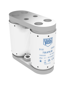 Fuse 1000VDC aBat 1250A 2x63x106mm double bodies 2x M12 flush end terminals