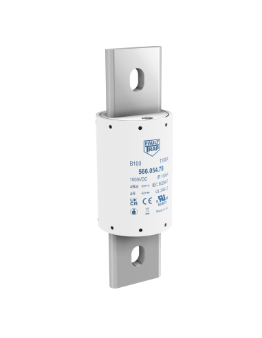 Fuse 1000VDC aBat/aR 600A 63x203mm silver plated axial terminals, fixing centres 152mm