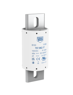 Fuse 1000VDC aBat/aR 700A 63x167mm tin plated axial terminals, fixing centres 132mm