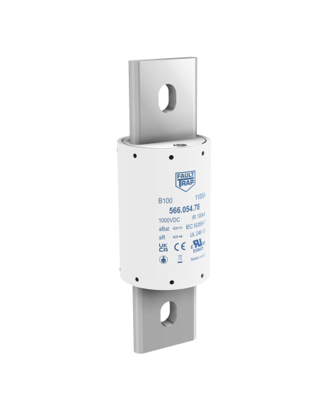 Fuse 1000VDC aBat/aR 700A 63x203mm tin plated axial terminals, fixing centres 152mm