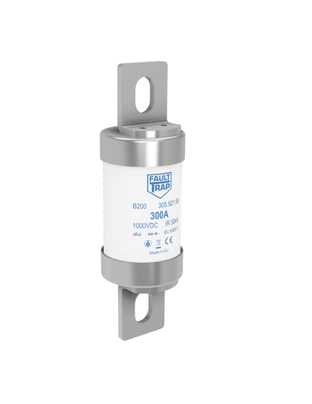 Fuse 1000VDC aBat 300A 38x127mm axial terminals, fixing centres 99mm