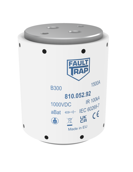 Fuse 1000VDC aBat 1400A 89x106mm 2x M12 flush end terminals