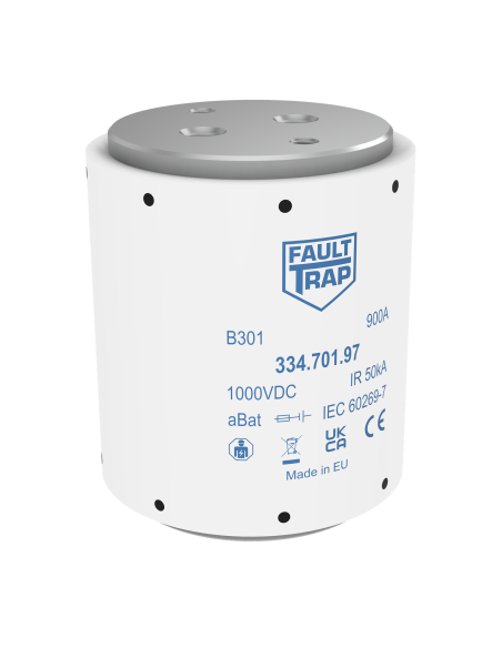 Fuse 1000VDC aBat 900A 89x106mm 2x M12 flush end terminals