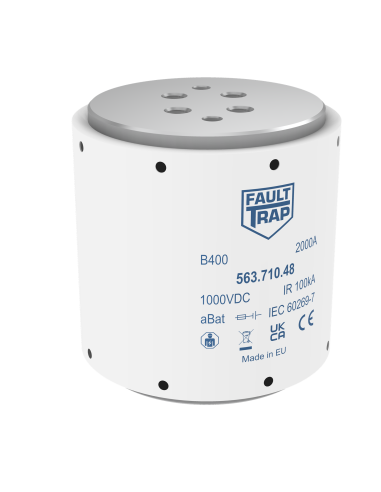 Fuse 1000VDC aBat 1600A 103x106mm 4x M10 flush end terminals