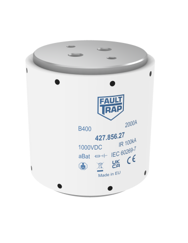 Fuse 1000VDC aBat 1600A 103x106mm 2x M12 flush end terminals