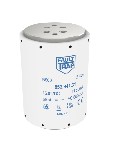 Fuse 1500VDC aBat 1800A 103x144mm 4x M10 flush end terminals and microswitch adapter
