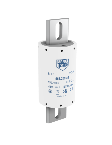 Fuse 1500VDC aBat 1250A 76x215mm axial terminals, fixing centres 171mm