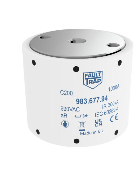 Fuse 690VAC aR 900A size 2 61x50mm M10 flush end terminals