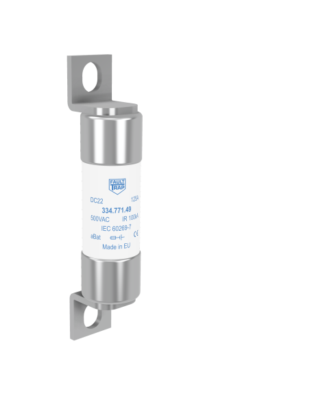 Fuse 1000VDC aBat 25A 22x65mm surface mount, fixing centres 87mm