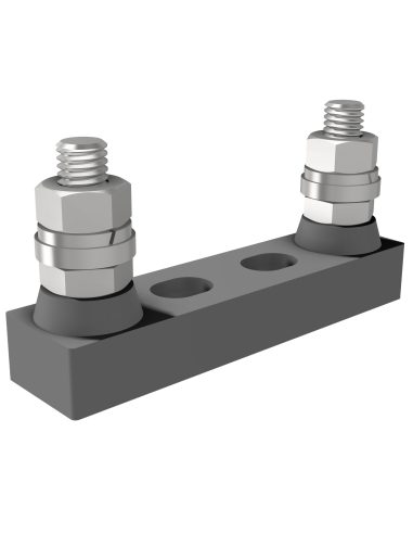 Fuse holder 80VDC 500A for battery fuses with fixing centres 60mm - nuts and washers included