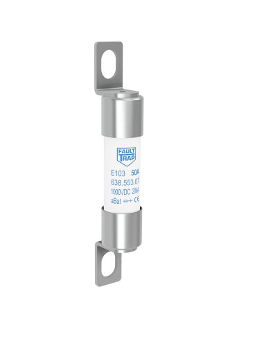 Fuse 700VDC aBat 35A 10x38mm surface mount, fixing centres 52mm