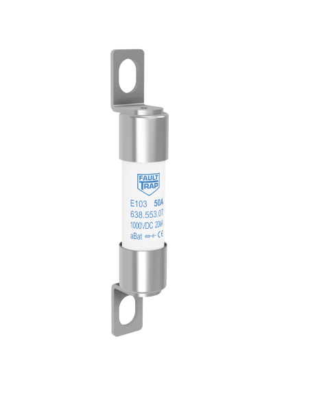 Fuse 1000VDC aBat 10A 10x38mm surface mount, fixing centres 52mm