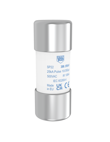 Fuse 500VAC 22x58mm for protection of SPD with Iimp up to 25kA 10/350µs