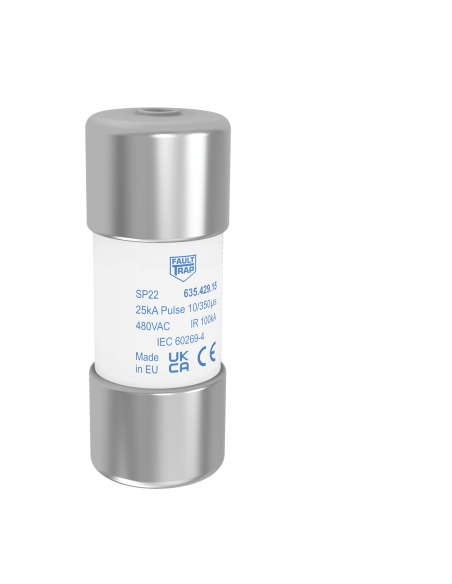 Fuse 480VAC 22x58mm for protection of SPD with Iimp up to 25kA 10/350µs - with stricker