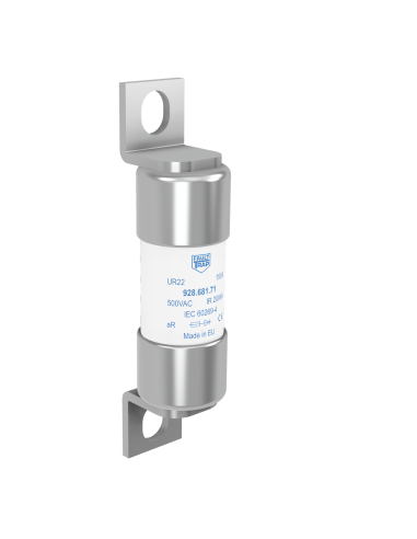 Fuse 500VAC IEC/550VAC UL aR 50A 22x58mm surface mount, fixing centres 80mm