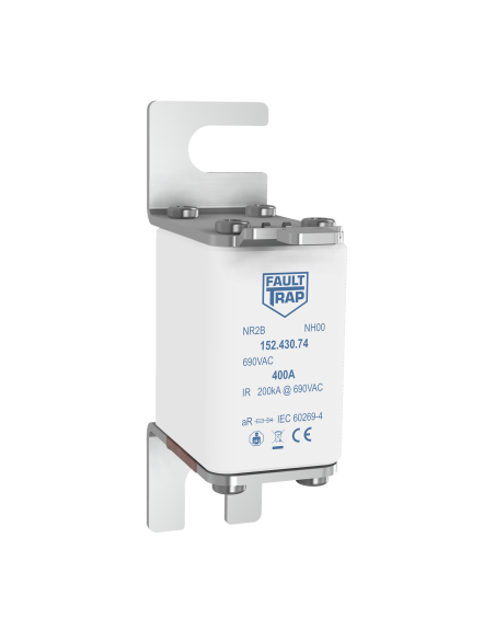 Fuse 690VAC/700VDC aR 315A DIN00/80 with indicator and with lug for microswitch fitting - fixing centres 80mm