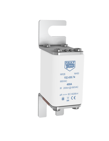 Fuse 690VAC/700VDC aR 125A DIN00/80 with indicator and without lug for microswitch fitting - fixing centres 80mm