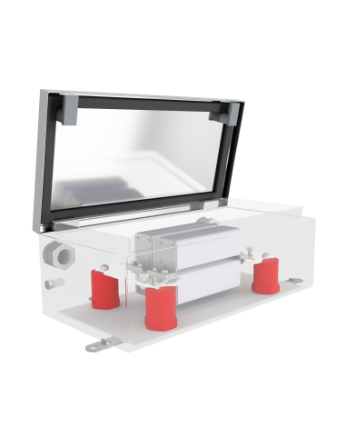 On-board fuse box for metro with fuses 1800VDC 2x800A, IP65, AISI304L steel