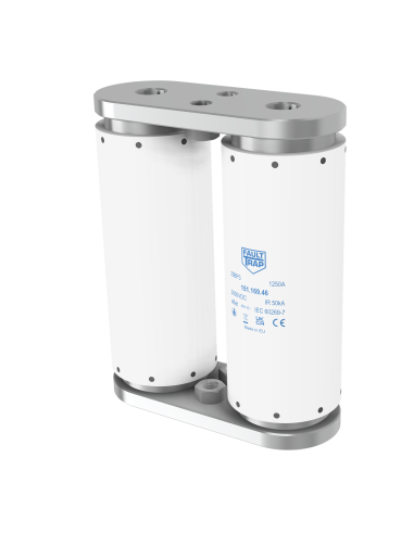 Fuse 2000VDC aBat 1100A 76x218mm Double body Flush-End Terminals M12