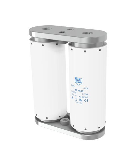 Fuse 2000VDC aBat 1100A 76x218mm Double body Flush-End Terminals M12