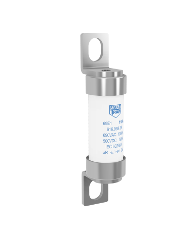 Fuse BS 690VAC/500VDC aR 40A 17x77mm fixing centres 63mm