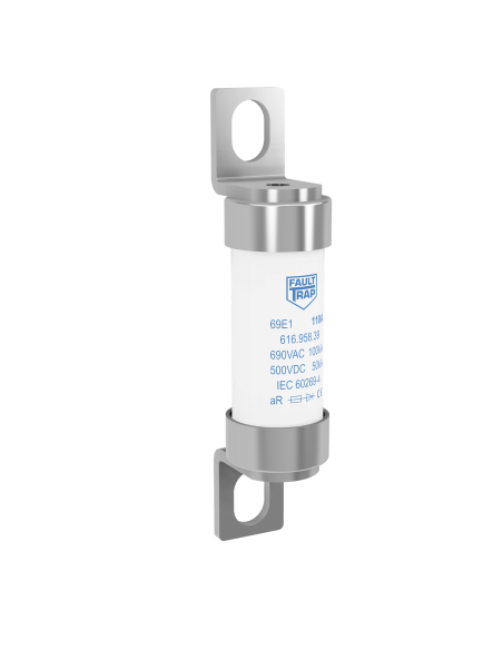 Fuse BS 690VAC/500VDC aR 100A 17x77mm fixing centres 63mm