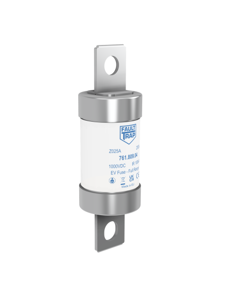 Fuse for automotive 1000V DC EV-full range 125A 37x123mm axial terminals, fixing centres 100mm