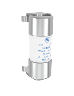 Fuse 500VAC IEC/550VAC UL aR 40A 22x58mm with pins for PCB soldering