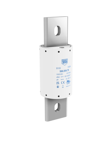 Fuse 1000VDC aBat/aR 900A 63x203mm silver plated axial terminals, fixing centres 152mm