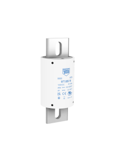 Fuse 1000VDC aBat/aR 400A 50x129mm silver plated axial terminals, fixing centres 97mm