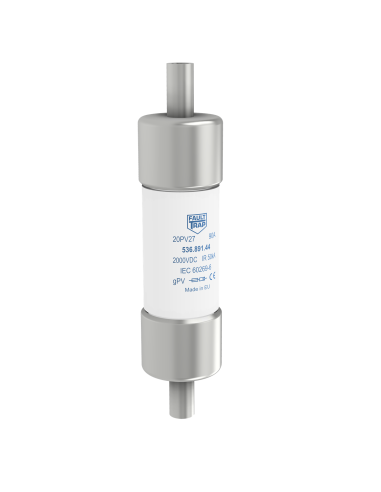 Fuse 2000VDC gPV 90A 27x85mm in-line terminal for copper 6 AWG