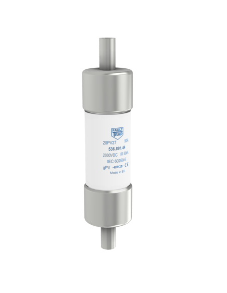 Fuse 2000VDC gPV 90A 27x85mm in-line terminal for copper 6 AWG
