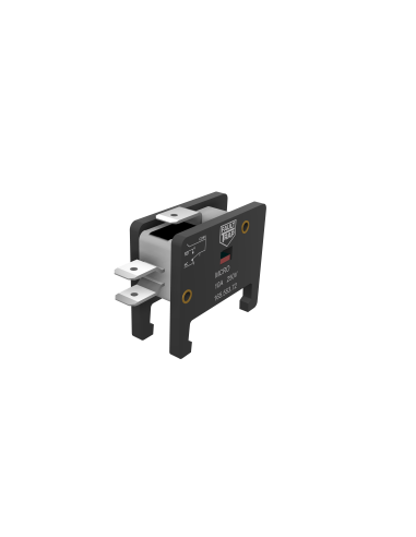 Lateral microswitch for round body fuses