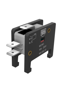 Lateral microswitch for round body fuses