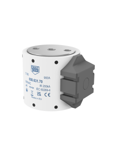 Fuse 690VAC aR 400A size 1 53x50,5mm M8 flush end terminals, with microswitch adapter