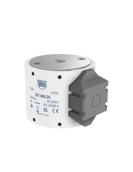 Fuse 690VAC aR 630A size 2 61x50mm M10 flush end terminals, with microswitch adapter